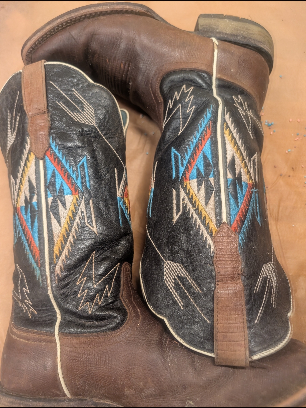 ARIAT Frontier Chimayo Western Leather Cowboy Boots Size Women's 9B - Picture 2 of 11